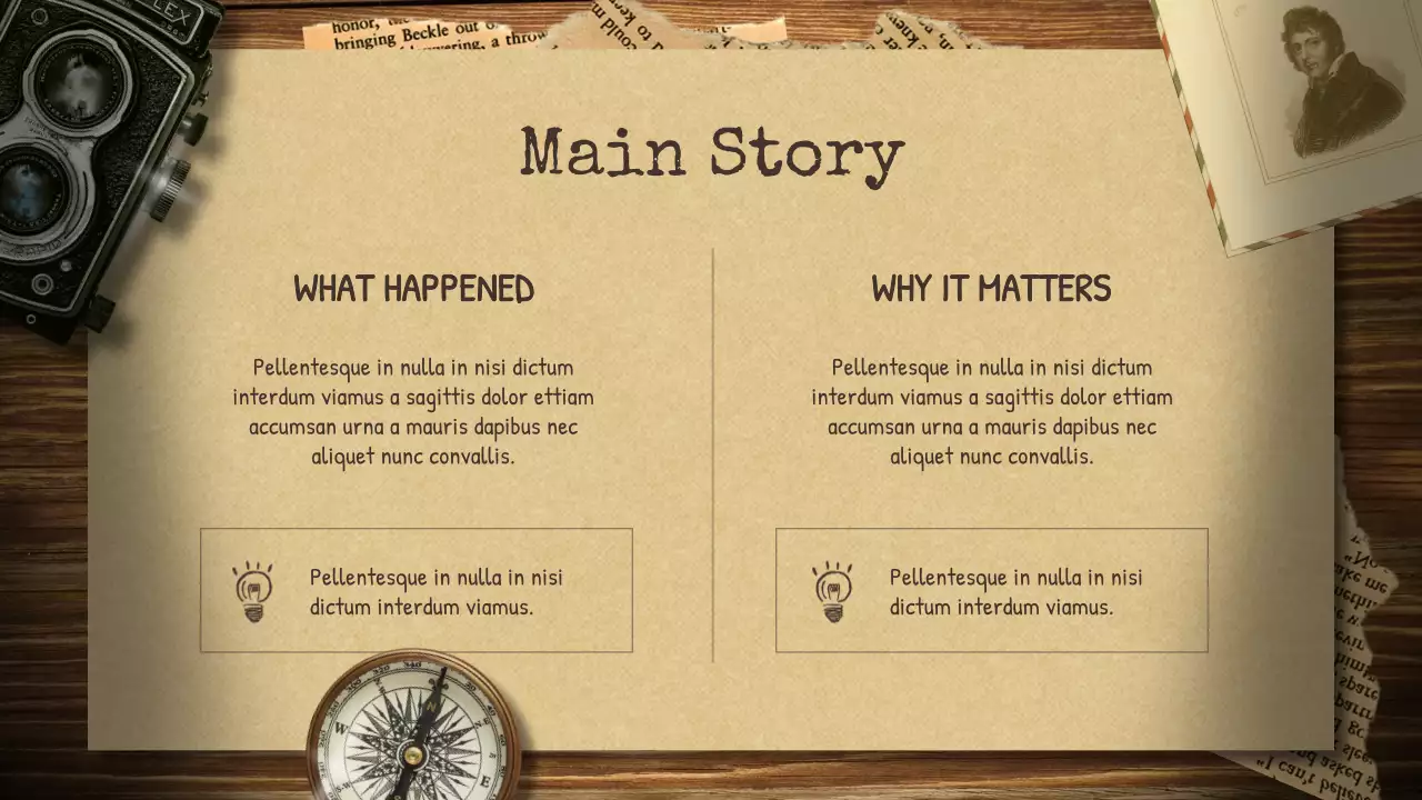 Beige Vintage Historical Fiction Lecture Presentation