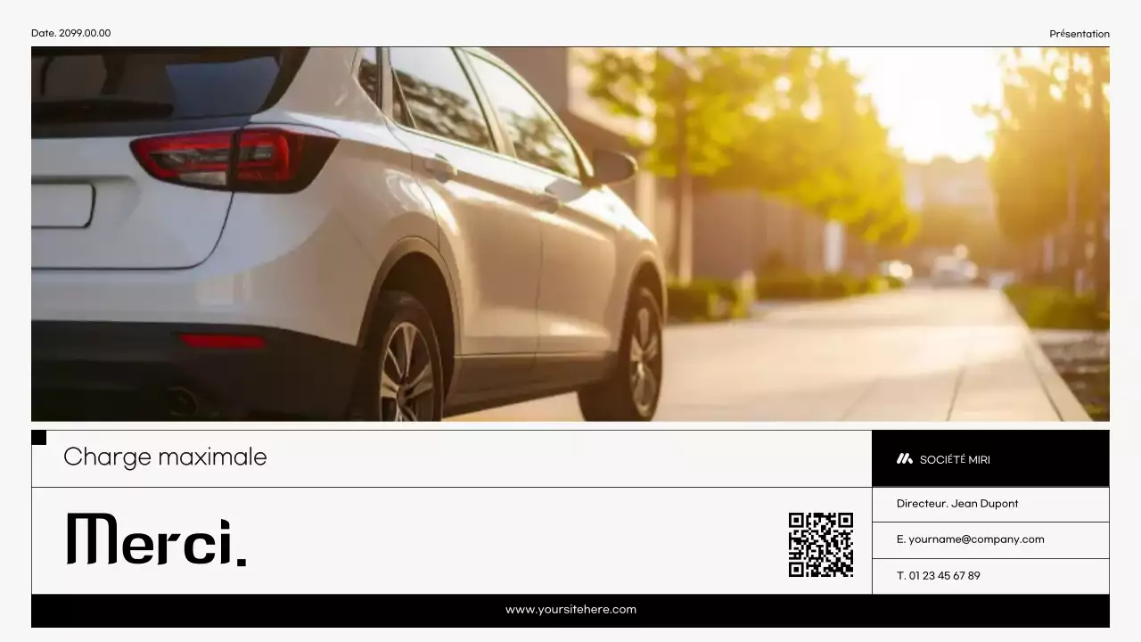 Publicité pour une voiture noire moderne