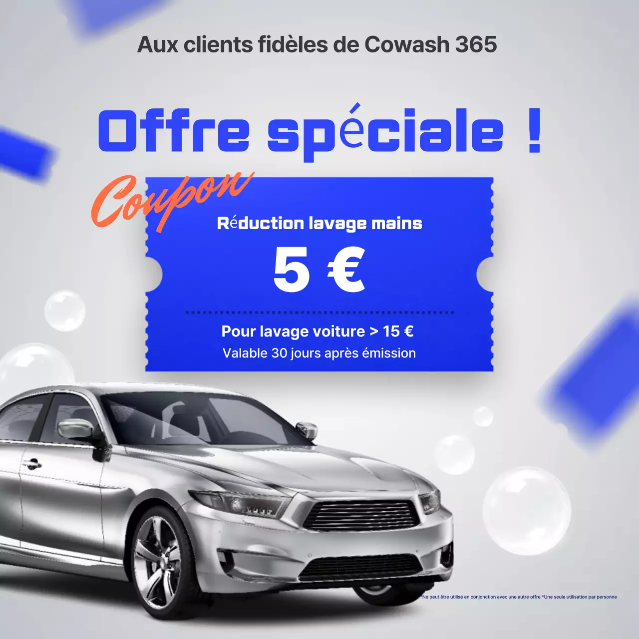 Remise sur le lavage de voiture Blue Modern