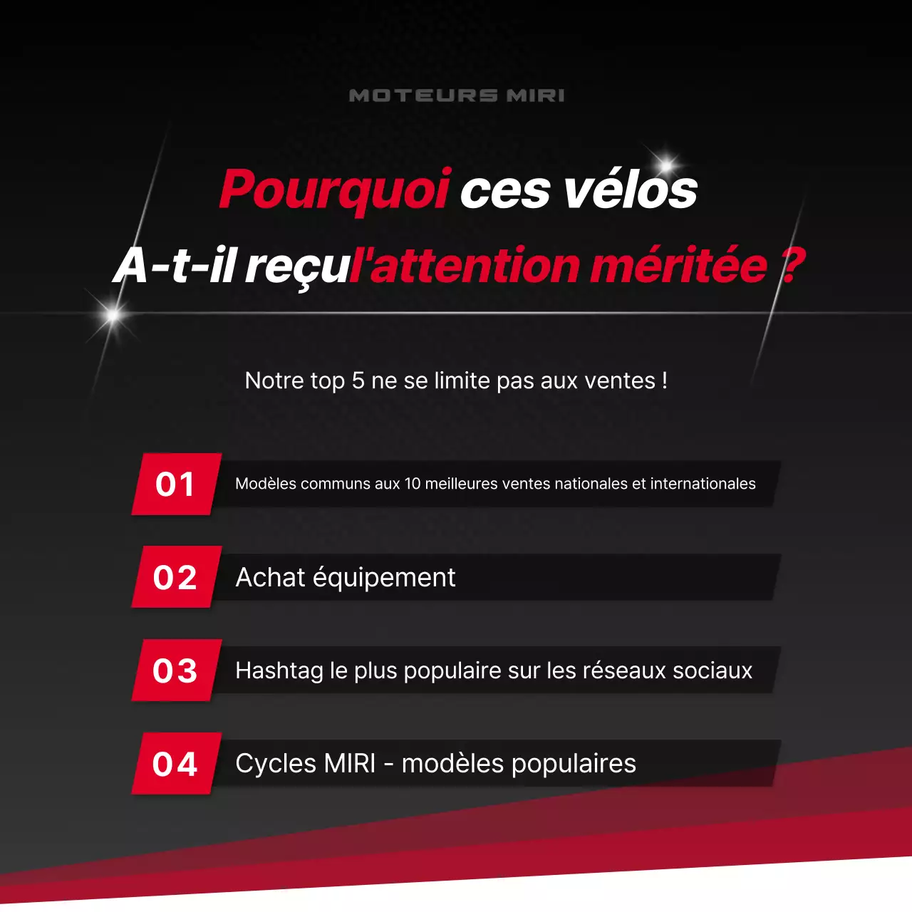 Publicité pour une moto moderne rouge