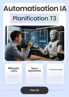 Planification IA de style futuriste à dégradé bleu