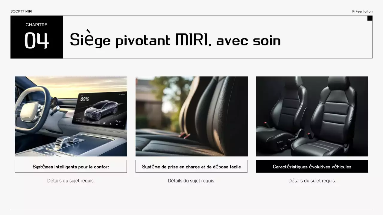 Publicité pour une voiture noire moderne