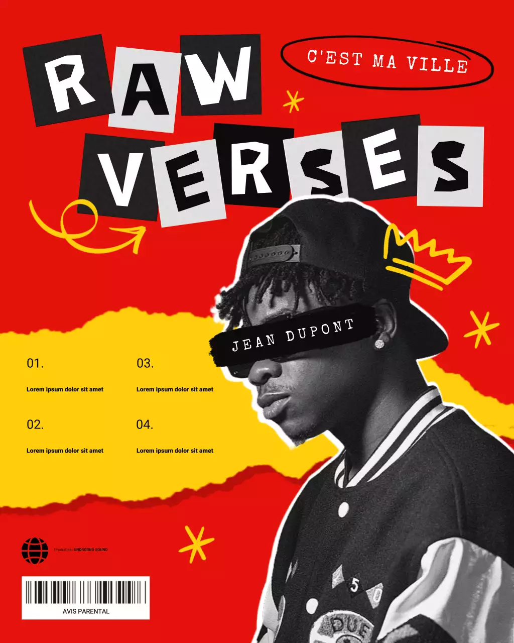 Couverture d'album de scrapbooking rouge et noir : publication Instagram