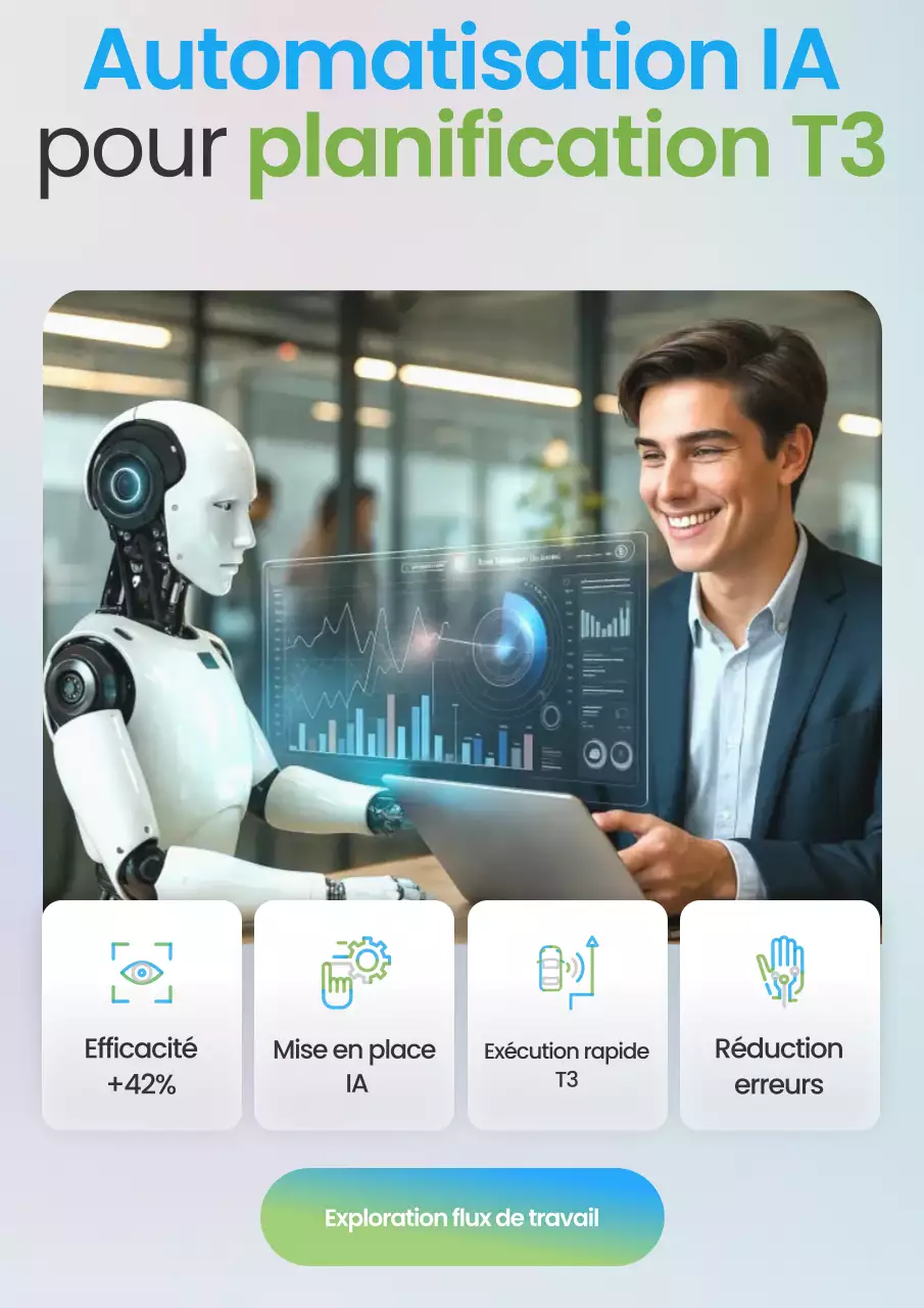 Promotion de planification IA de style futuriste dégradé bleu