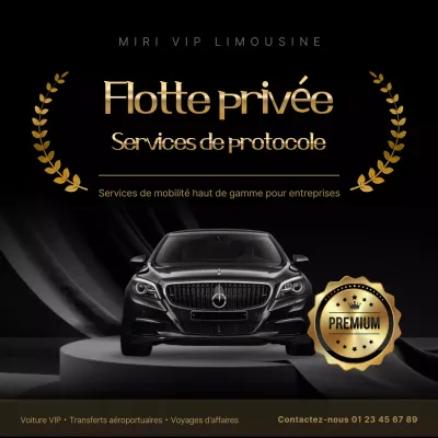 Publicité pour une voiture de luxe noire