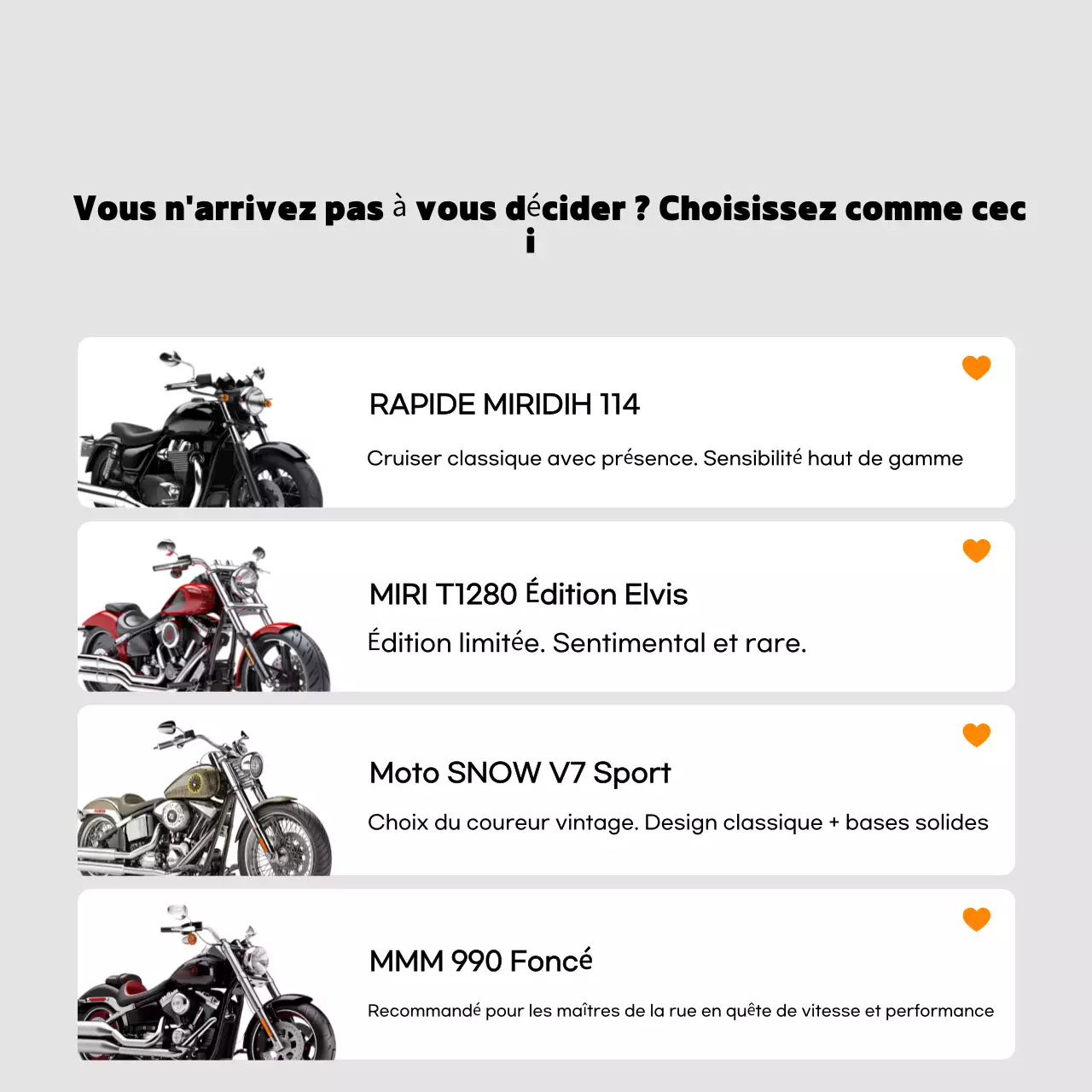 Publicité pour une moto moderne orange