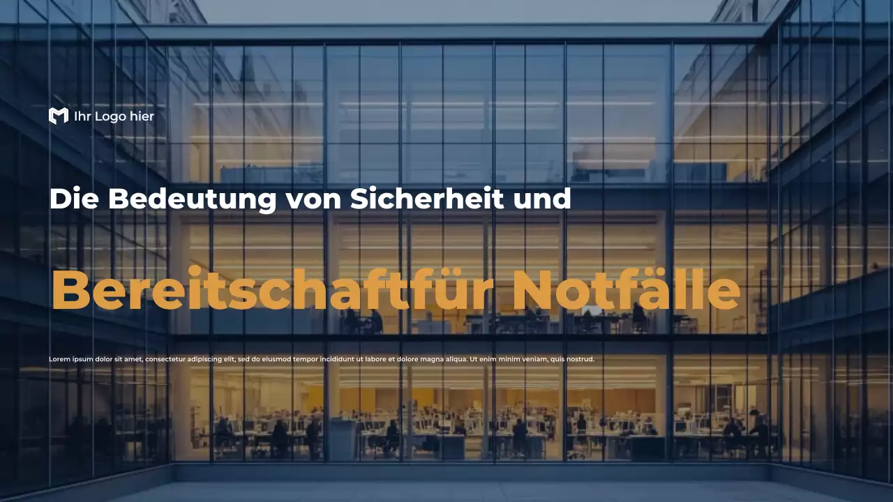 Blue Modern: Die Bedeutung von Sicherheit und Notfallbereitschaft – Präsentation