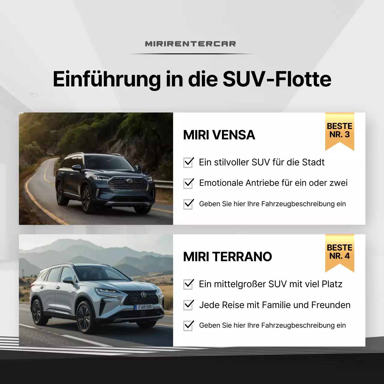Weiße moderne Autowerbung