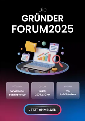 Unternehmensregistrierung im Farbverlauf-3D-Stil