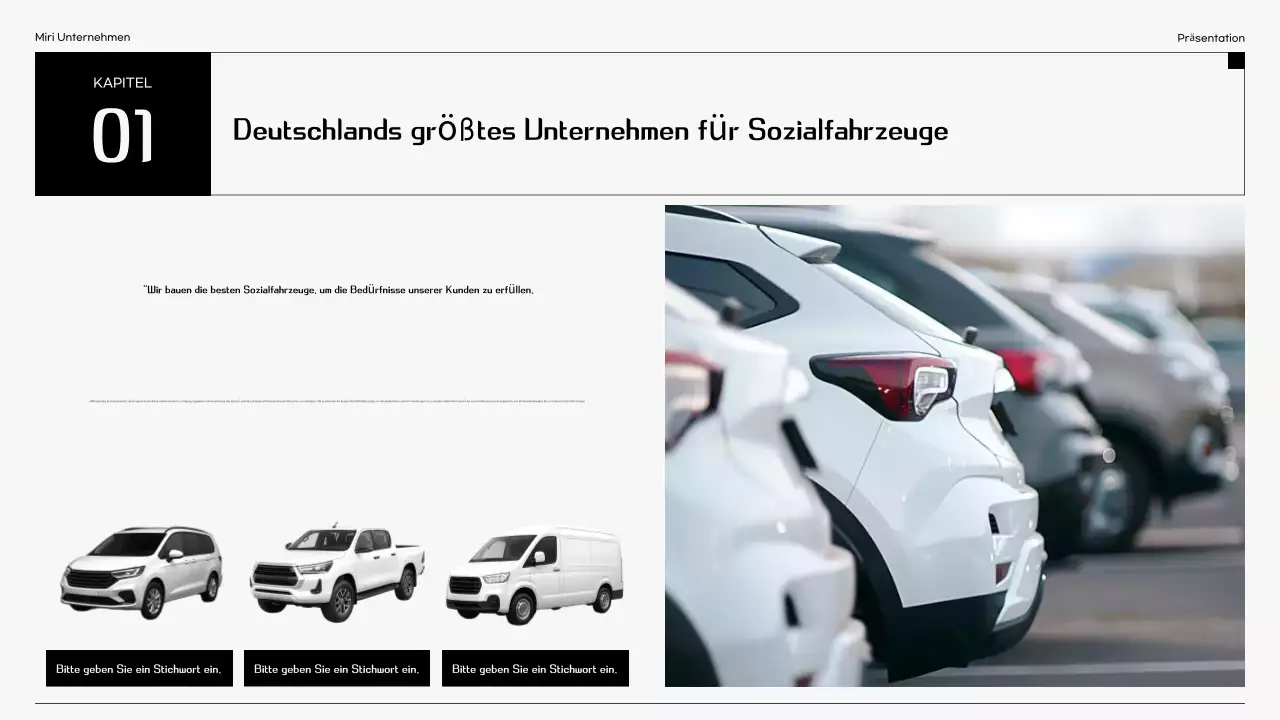 Schwarze moderne Autowerbung