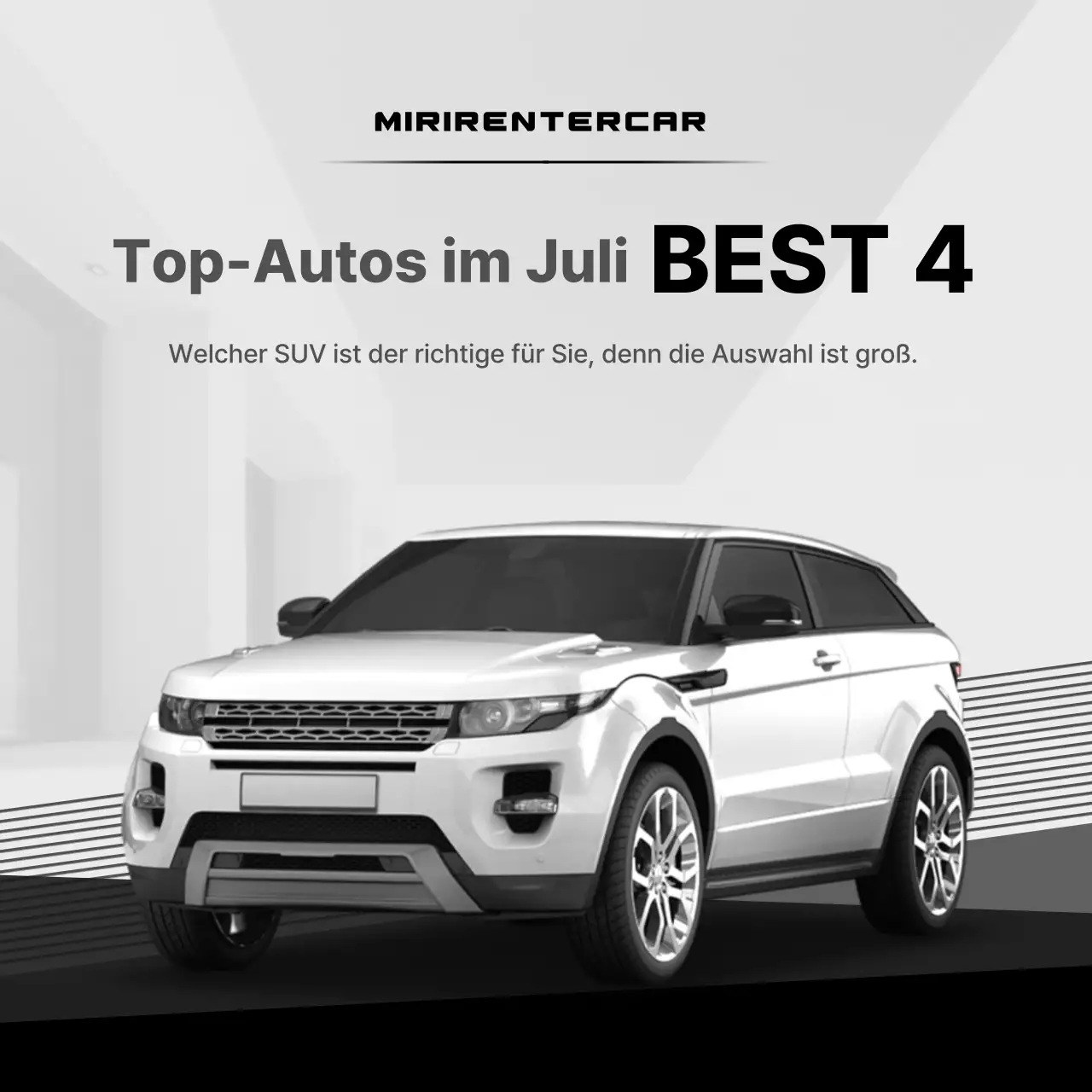 Weiße moderne Autowerbung