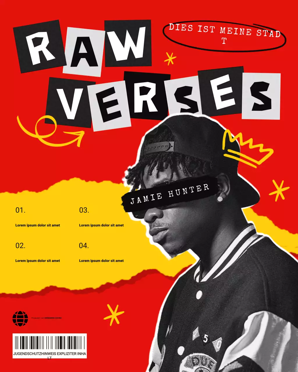 Instagram-Post zum Cover des Scrapbook-Scribble-Albums in Rot und Schwarz