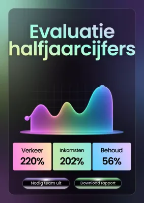 Regenboog futuristische stijl bedrijfsrapport