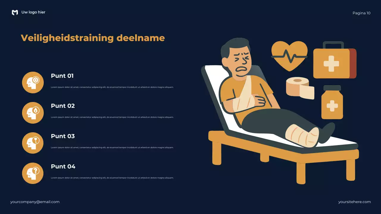 Blue Modern Het belang van veiligheid en noodparaatheid Presentatie