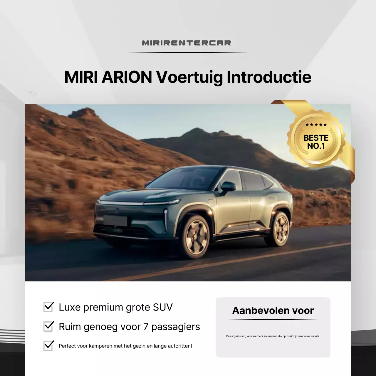 Witte moderne auto-advertentie