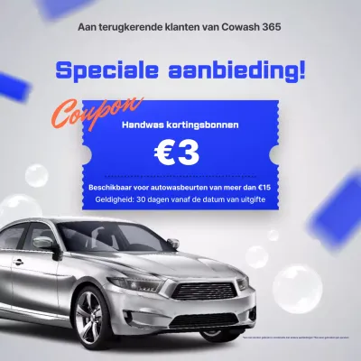 Korting op Blue Modern Car Wash