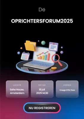 Bedrijfsregistratie in 3D-stijl met gradiënt