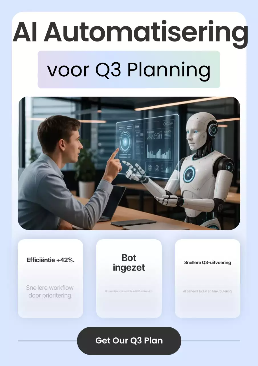 Blauwe gradiënt futuristische stijl AI-planning