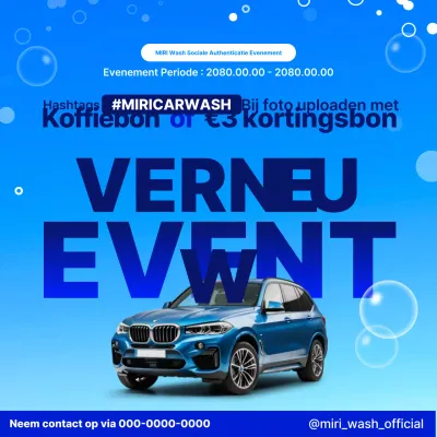 Promotie van een Blue Modern Car-evenement