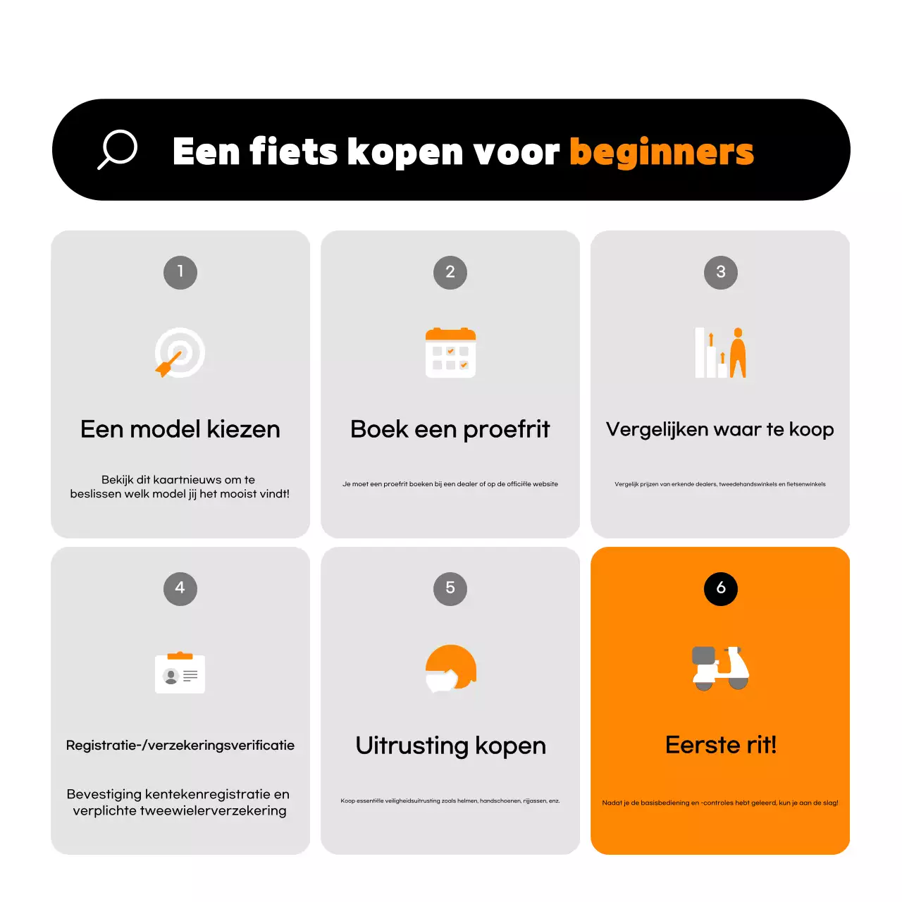 Oranje moderne motorfietsadvertentie