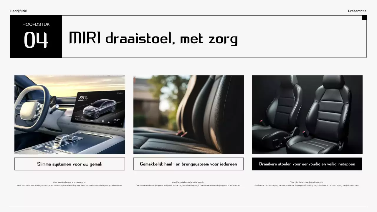Zwarte moderne auto-advertentie