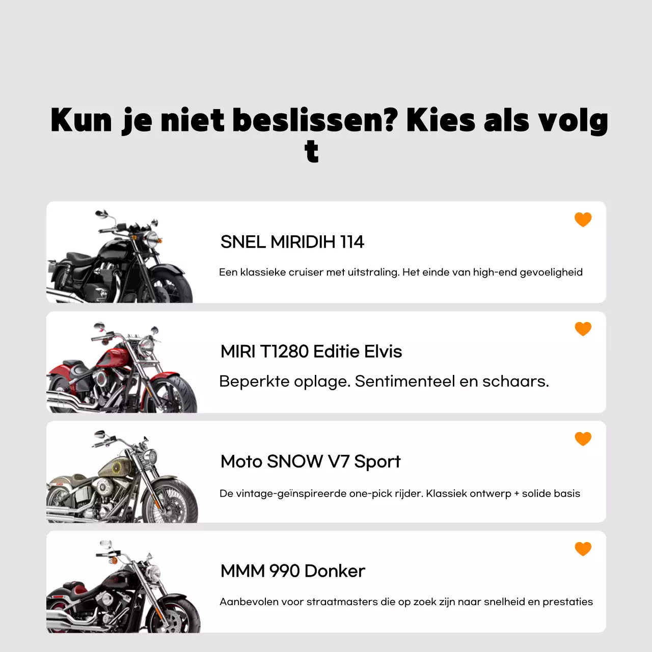 Oranje moderne motorfietsadvertentie
