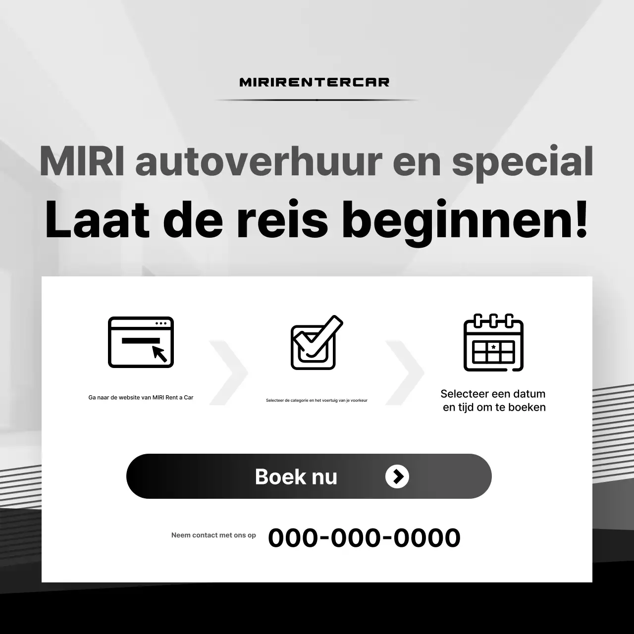 Witte moderne auto-advertentie