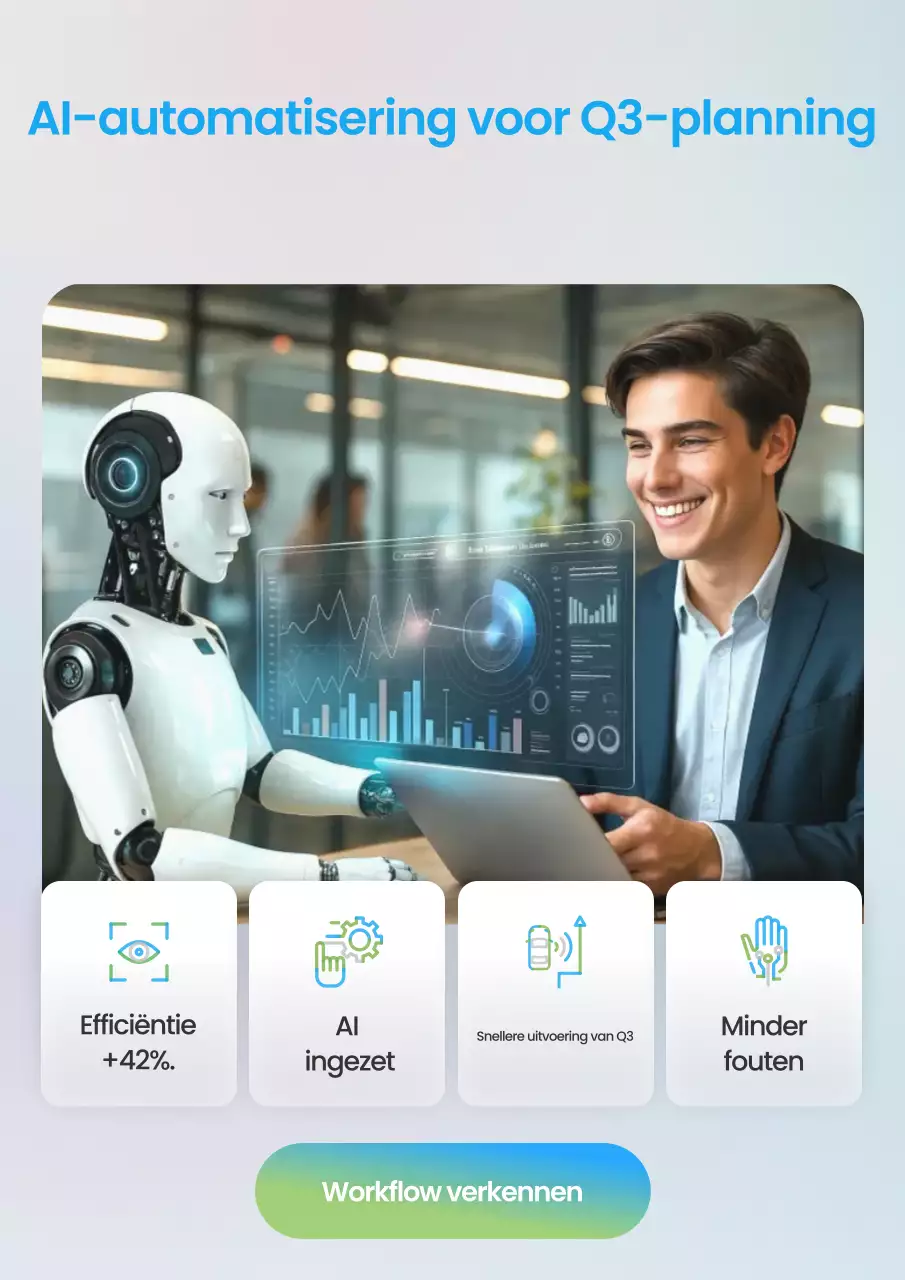 Blauwe gradiënt futuristische stijl AI-planningspromotie