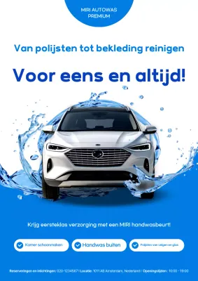 Advertentie voor Blue Modern Car Wash