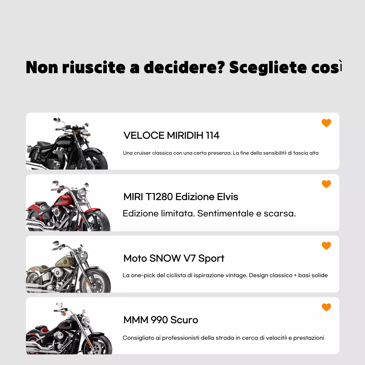 Pubblicità di motocicletta moderna arancione