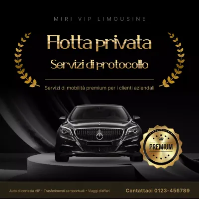 Pubblicità di un'auto di lusso nera