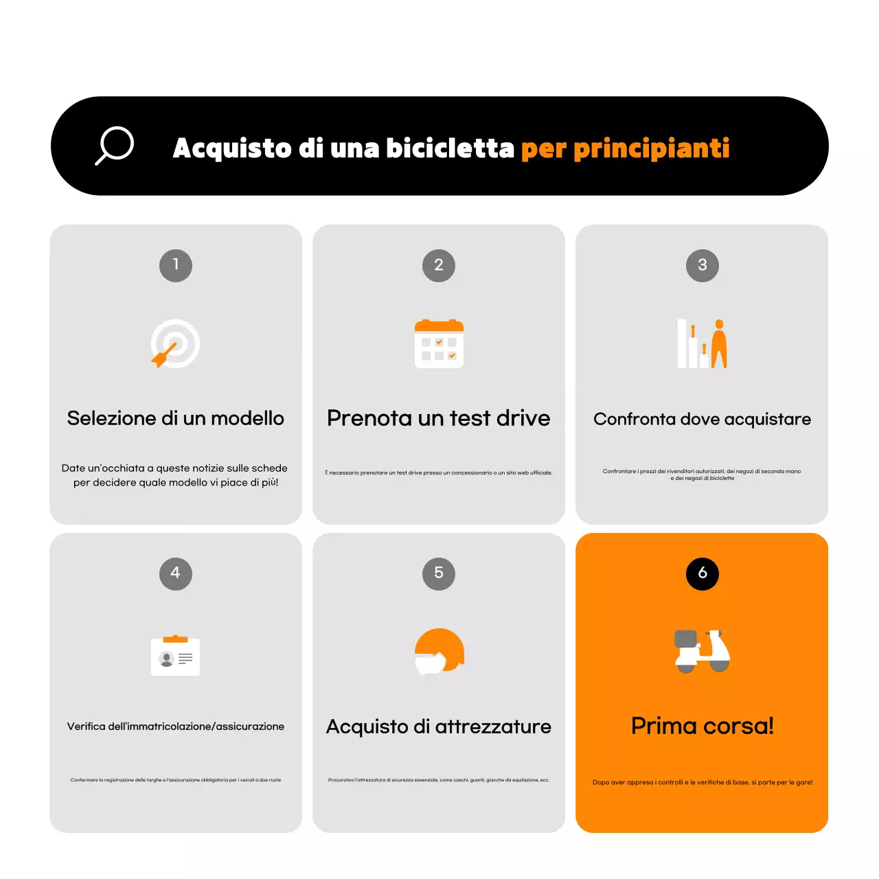 Pubblicità di motocicletta moderna arancione