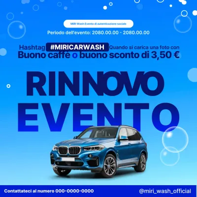 Promozione dell'evento "Blue Modern Car"