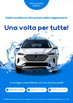Pubblicità di Blue Modern Car Wash