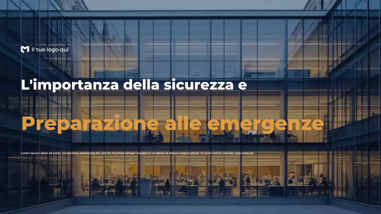 Presentazione di Blue Modern sull'importanza della sicurezza e della prontezza alle emergenze