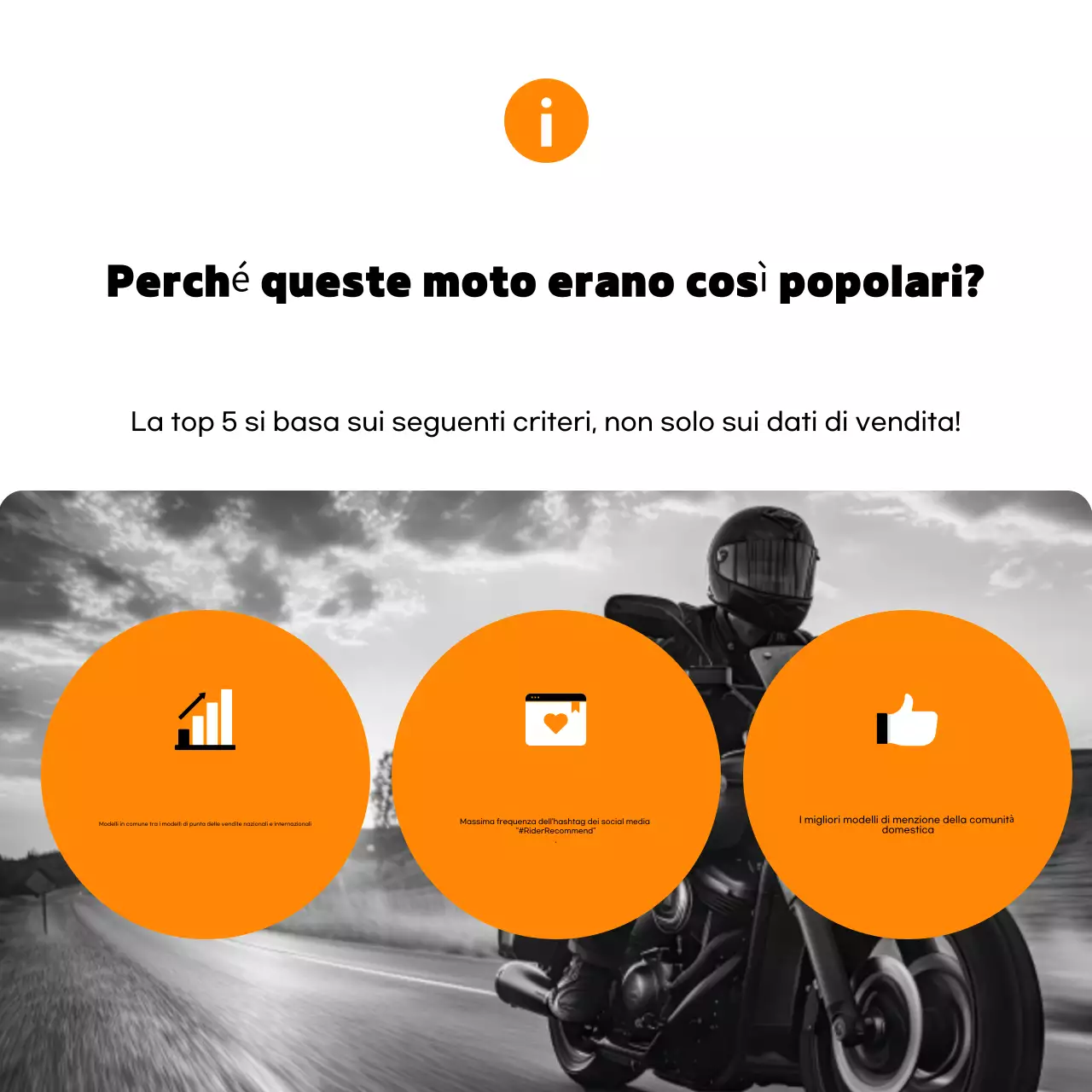 Pubblicità di motocicletta moderna arancione