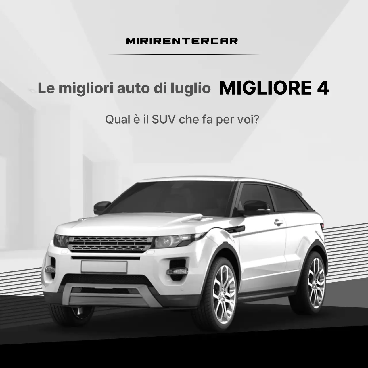 Pubblicità di un'auto moderna bianca