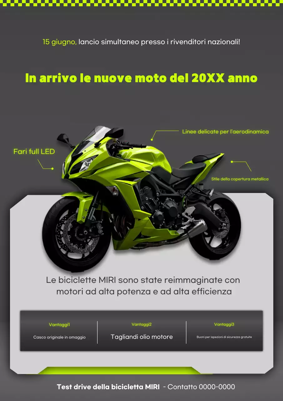 Annuncio del lancio del nuovo modello Neon Modern Bike