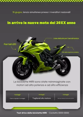 Annuncio del lancio del nuovo modello Neon Modern Bike