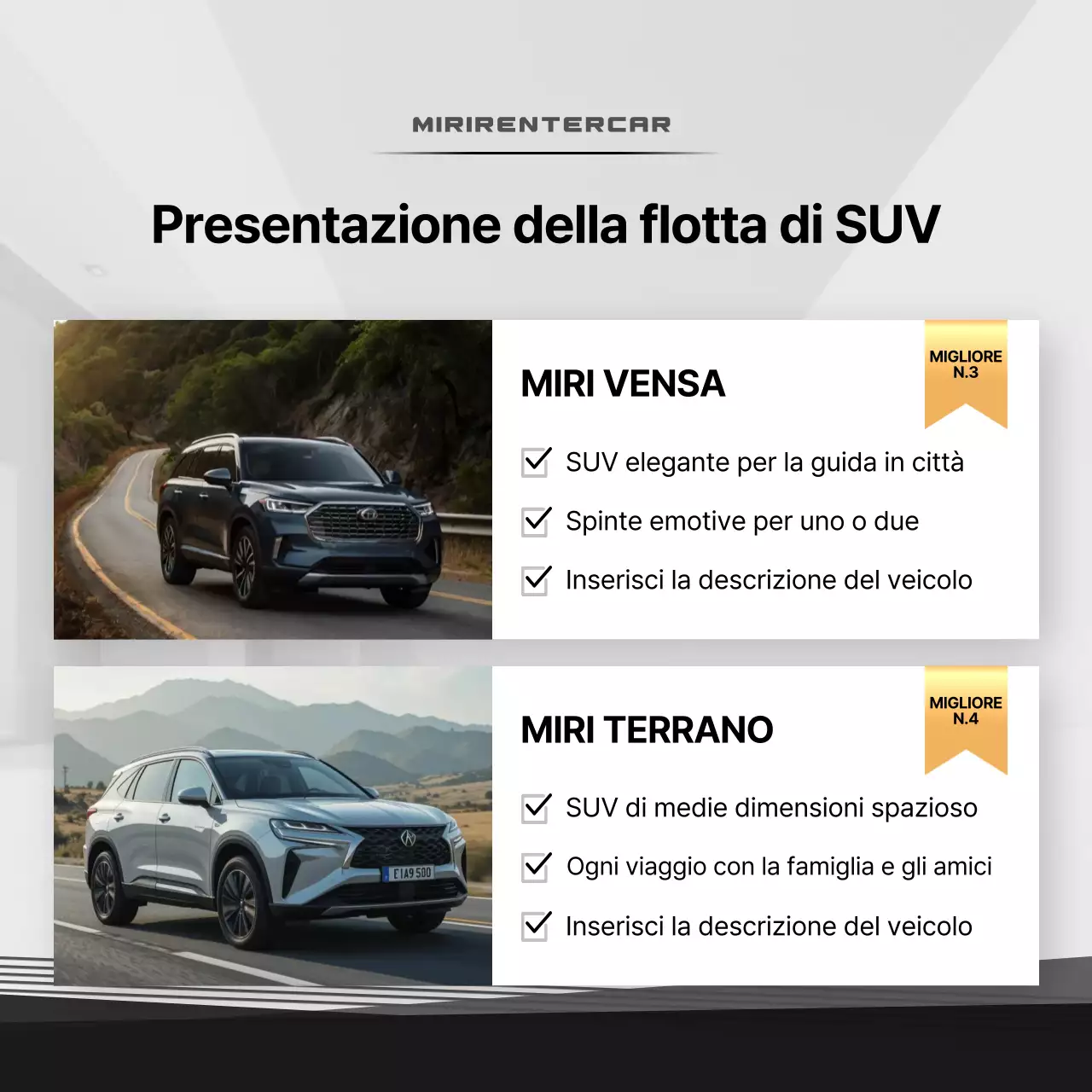 Pubblicità di un'auto moderna bianca