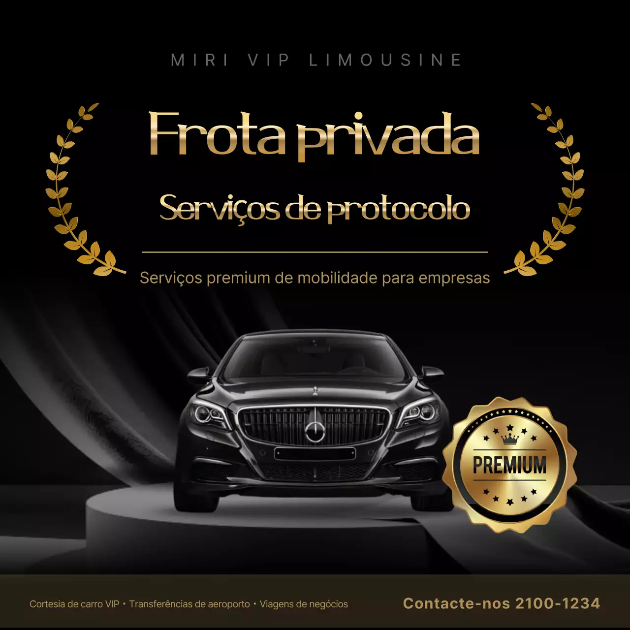 Propaganda de carro de luxo preto