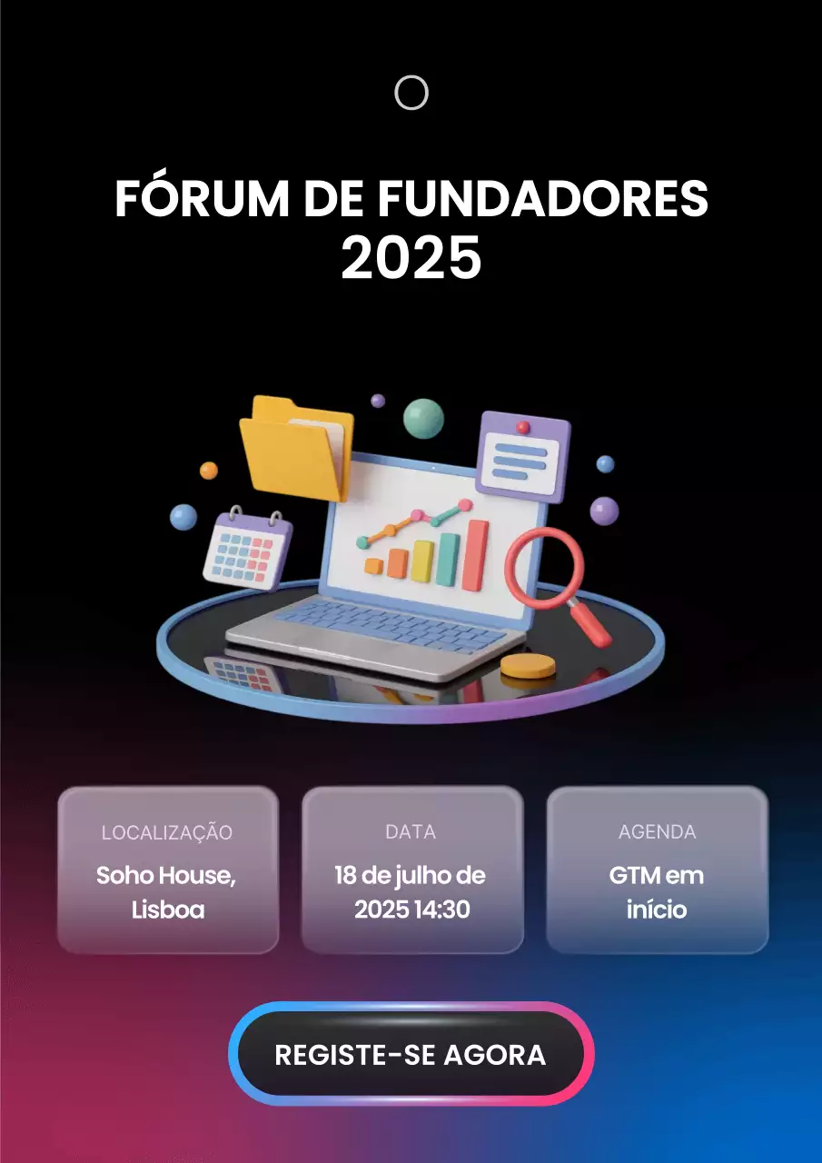 Registro de empresa em estilo gradiente 3D