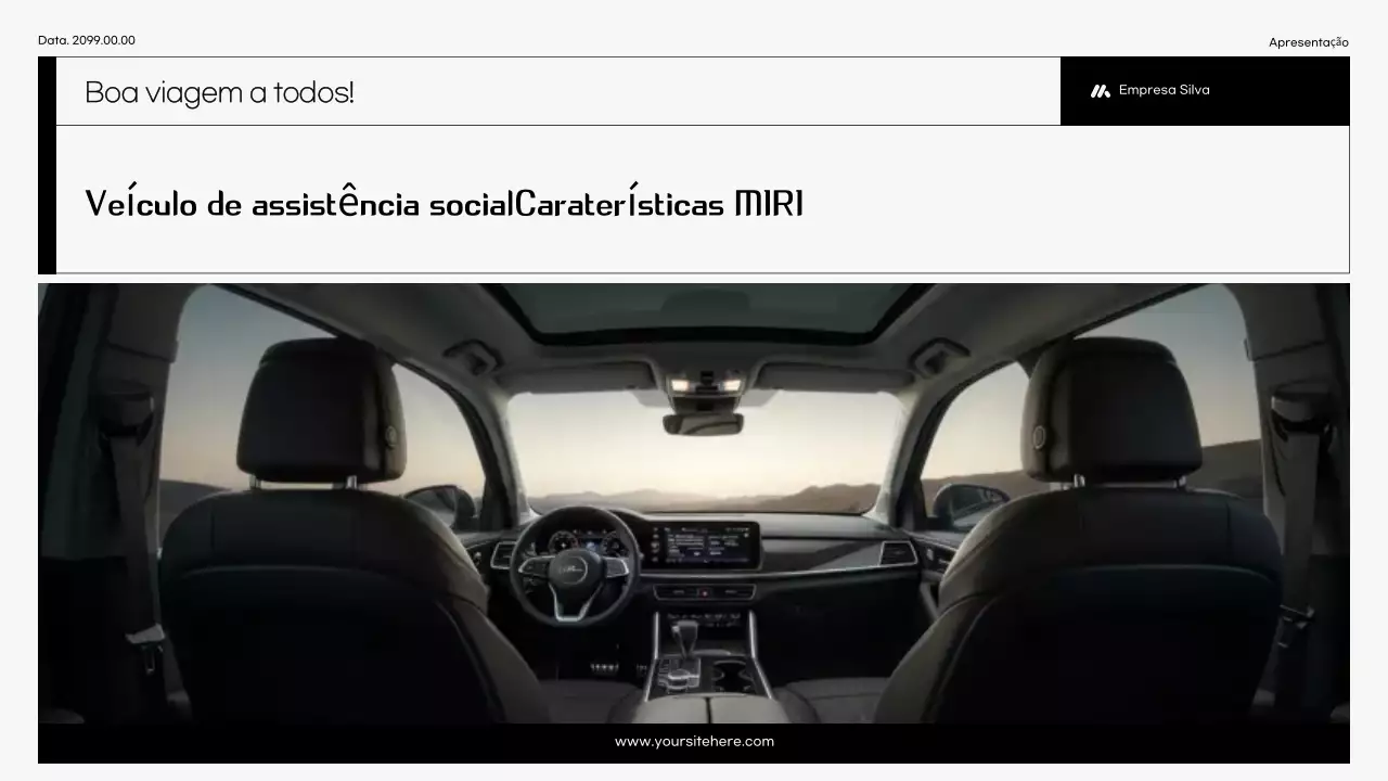 Propaganda de carro preto moderno