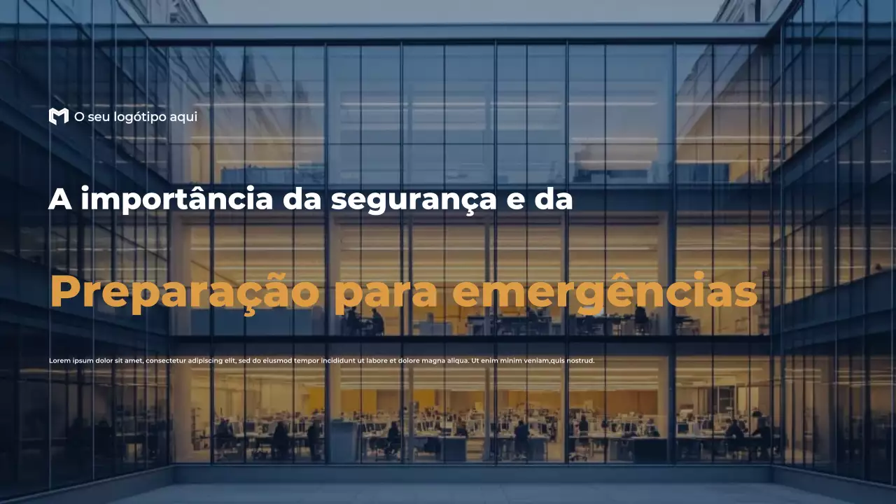 Apresentação Blue Modern: A importância da segurança e prontidão para emergências
