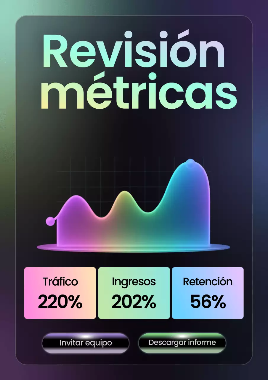 Informe empresarial de estilo futurista arcoíris