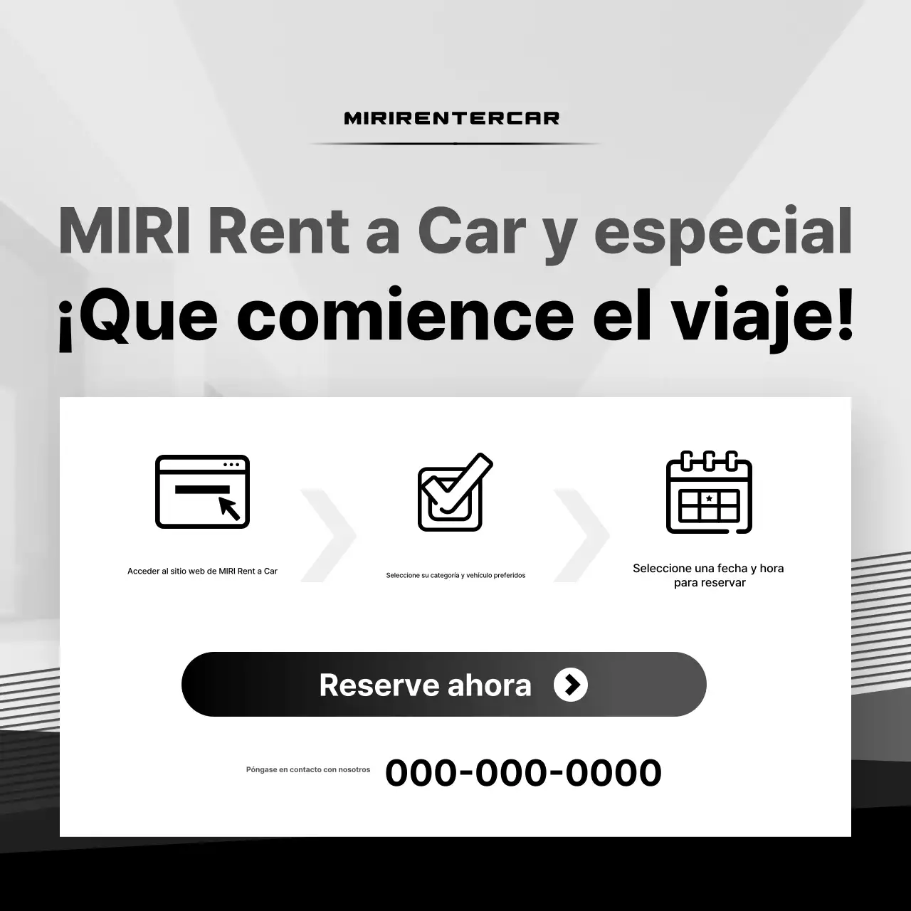 Anuncio de coche moderno blanco