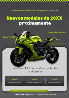 Anuncio del lanzamiento del nuevo modelo Neon Modern Bike