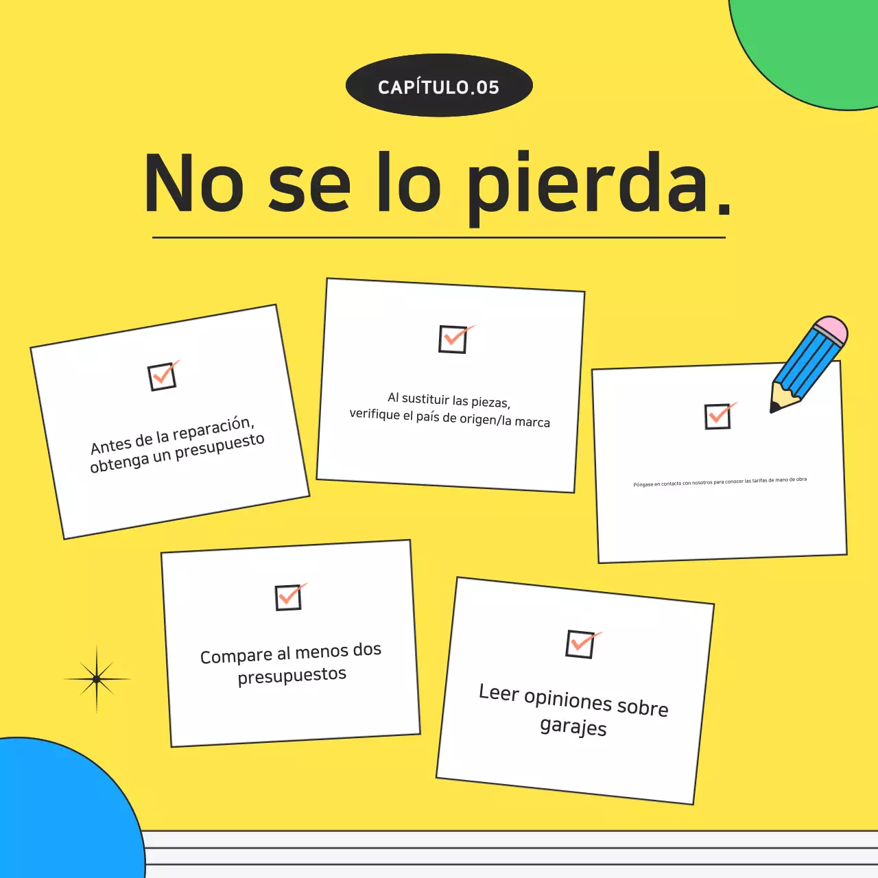 Anuncio kitsch amarillo de reparación de motocicletas