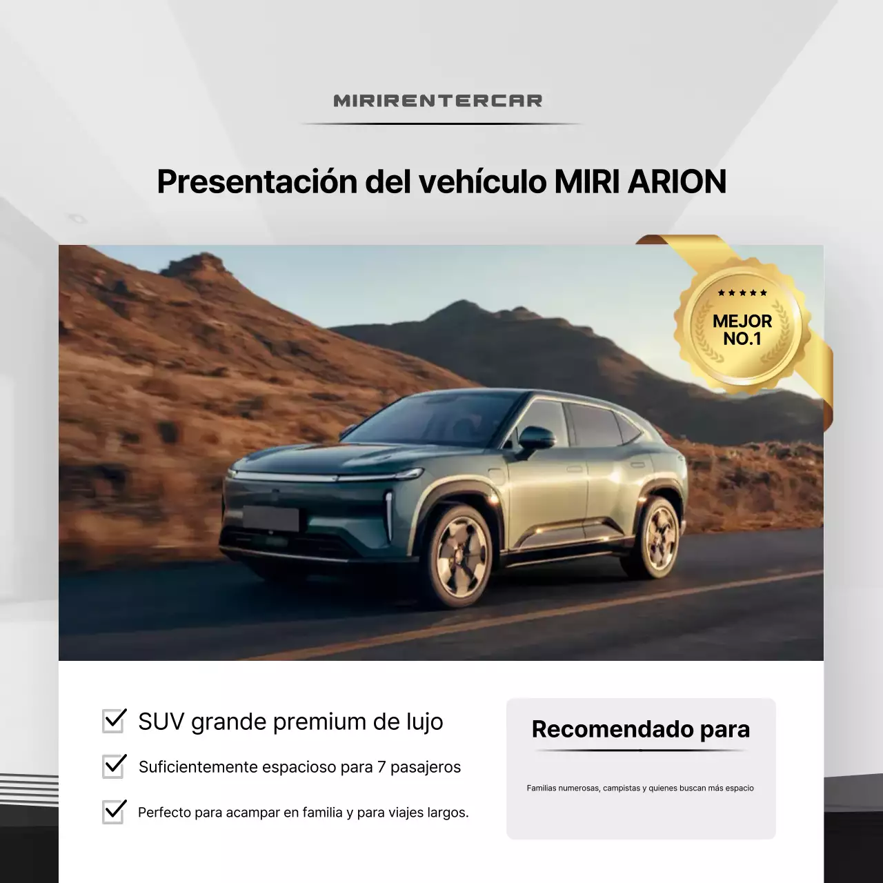 Anuncio de coche moderno blanco