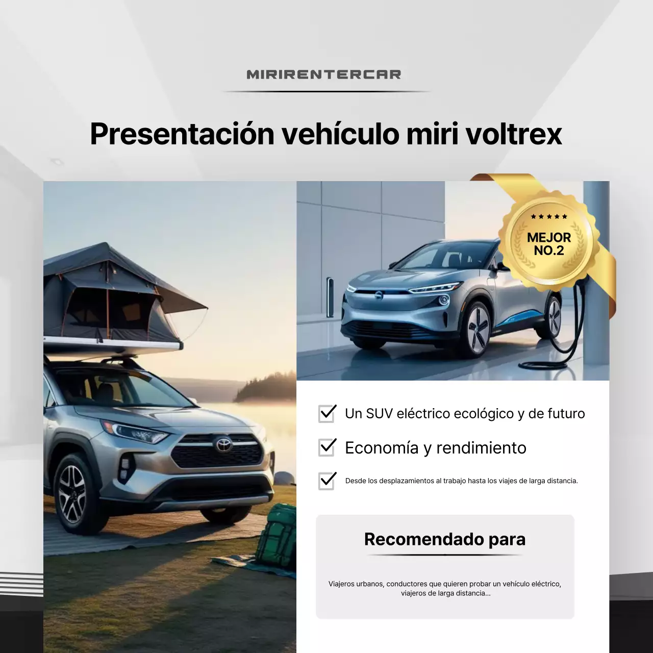 Anuncio de coche moderno blanco